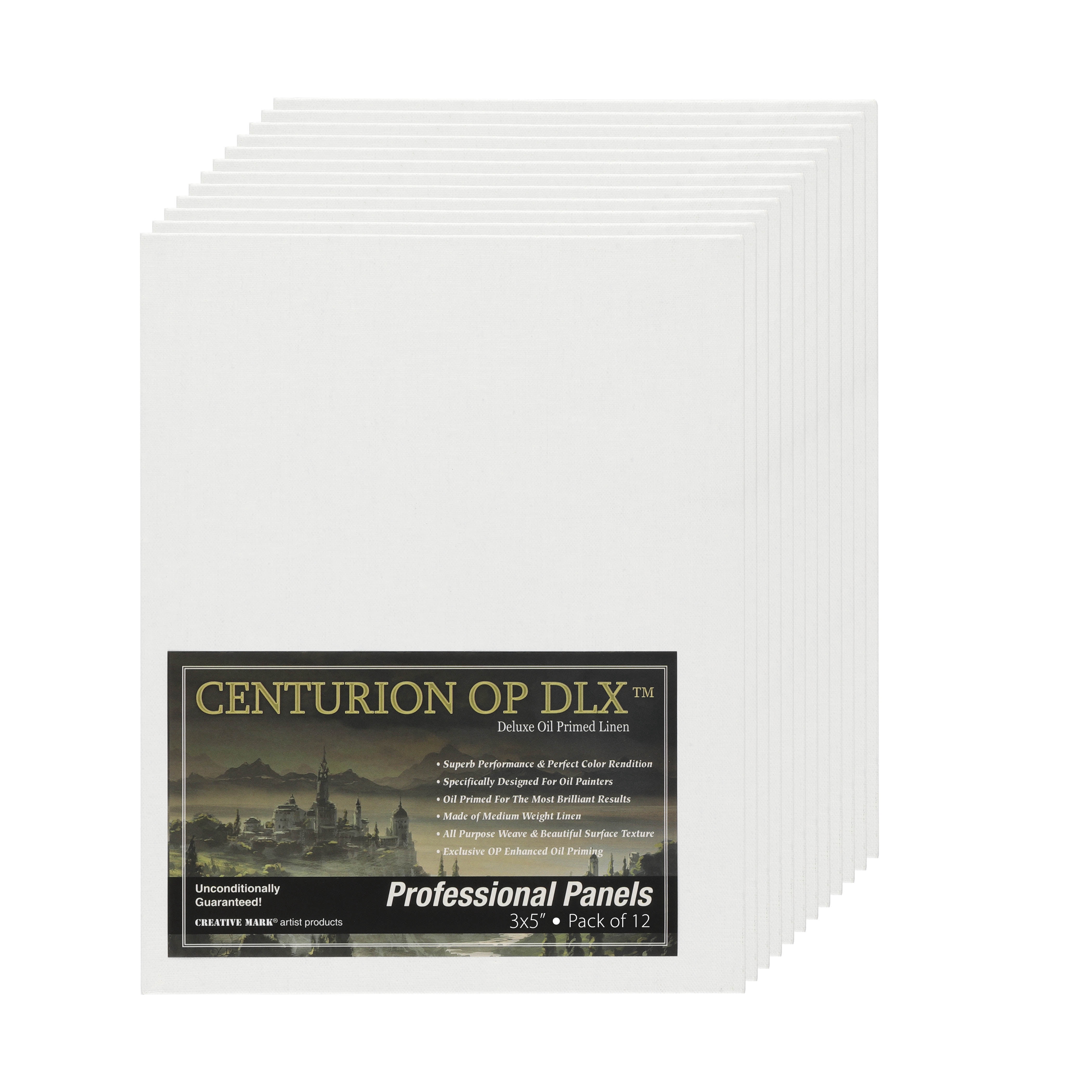 Centurion Deluxe Professional Oil Primed Linen Canvas Panels - 3"x5 ...