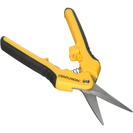 Centurion Garden Stainless Steel Flower Plants Snips/Pruner, Yellow, 7"