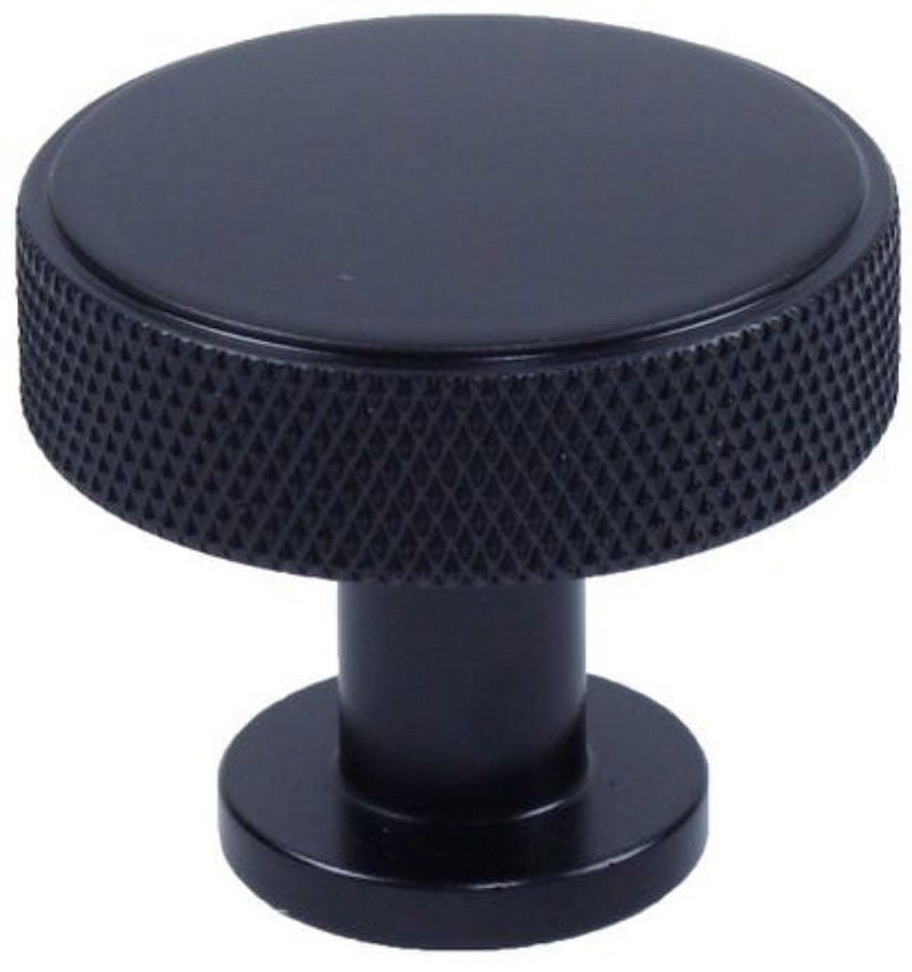 Century 12917 Diamond Knurling 13/8" Mushroom Knob Black