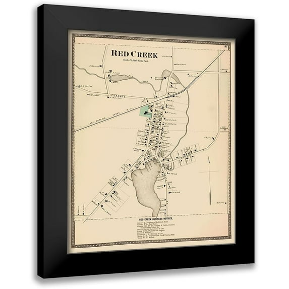 Century 12x14 Black Modern Framed Museum Art Print Titled - Red Creek New York Landowner - Century 1904