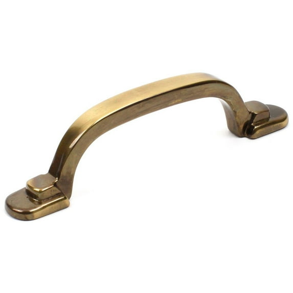 Century Hardware Yukon Collection 3" C-to-C Solid Brass Pull - Polished Antique