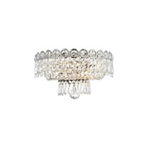 Century 2 light Chrome Wall Sconce Clear Royal Cut Crystal