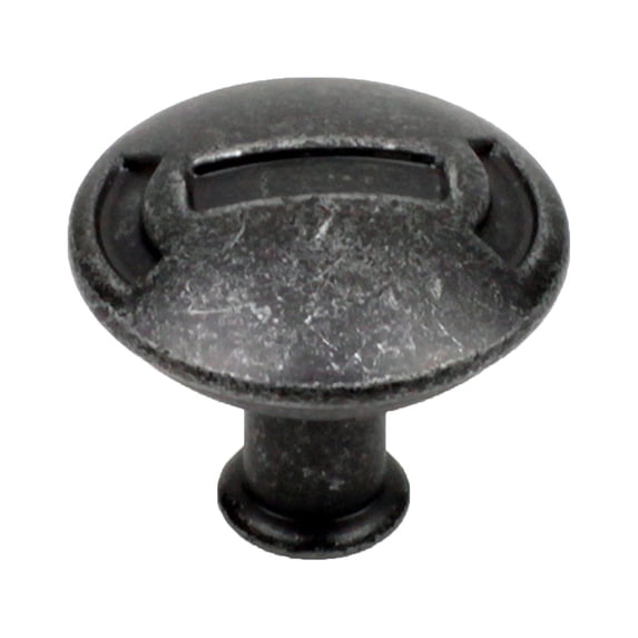 Medieval - Zinc Die Cast, 1-3/16" dia. Knob, Vibra Pewter