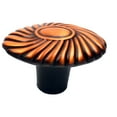 thumbnail image 1 of Century Hardware Orchid Collection 1-5/8" Dia. Zinc Die Cast Knob - Brushed Antique Copper, 1 of 2