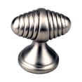 thumbnail image 1 of Century Hardware Devon Collection 1-1/2" Dia. Zinc Die Cast Oval Knob - Dull Satin Nickel, 1 of 4
