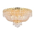 thumbnail image 1 of Century 6 light Gold Flush Mount Clear Royal Cut Crystal, 1 of 9