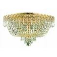 thumbnail image 1 of Century 6 light Gold Flush Mount Clear Spectra? Swarovski? Crystal by Elegant V1900F18G/SA in Gold Finish, 1 of 1