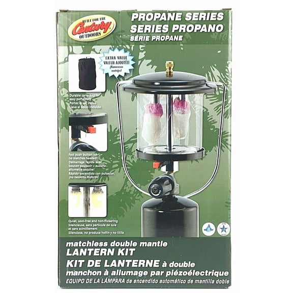 Century 7275 Matchless Double Mantle Propane Lantern Kit With Push-Button Start