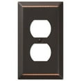 thumbnail image 1 of Century Aged Bronze Steel - 1 Duplex Outlet Wallplate, 1 of 1