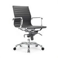 thumbnail image 1 of Century Black Modern Classic Aluminum Office Chair, Set of 2, 1 of 1
