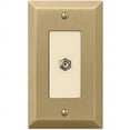 thumbnail image 1 of Century Brushed Bronze Steel Single Coaxial Wallplate, 1 of 4