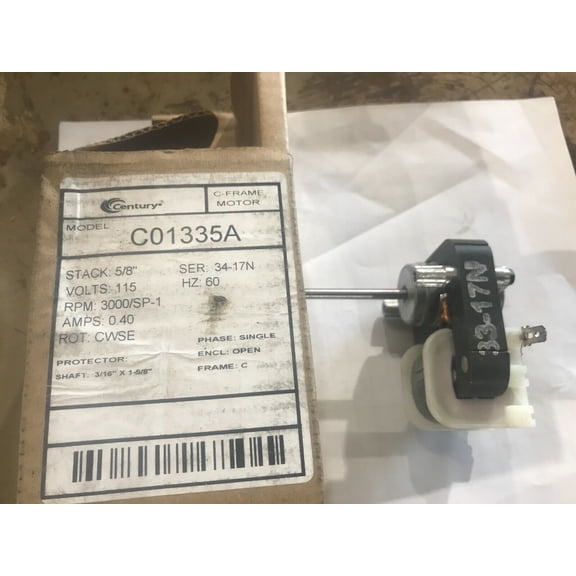 Century C-Frame Evaporative Fan Motor .40 amps 3000 RPM 120V C01335A CW rotat