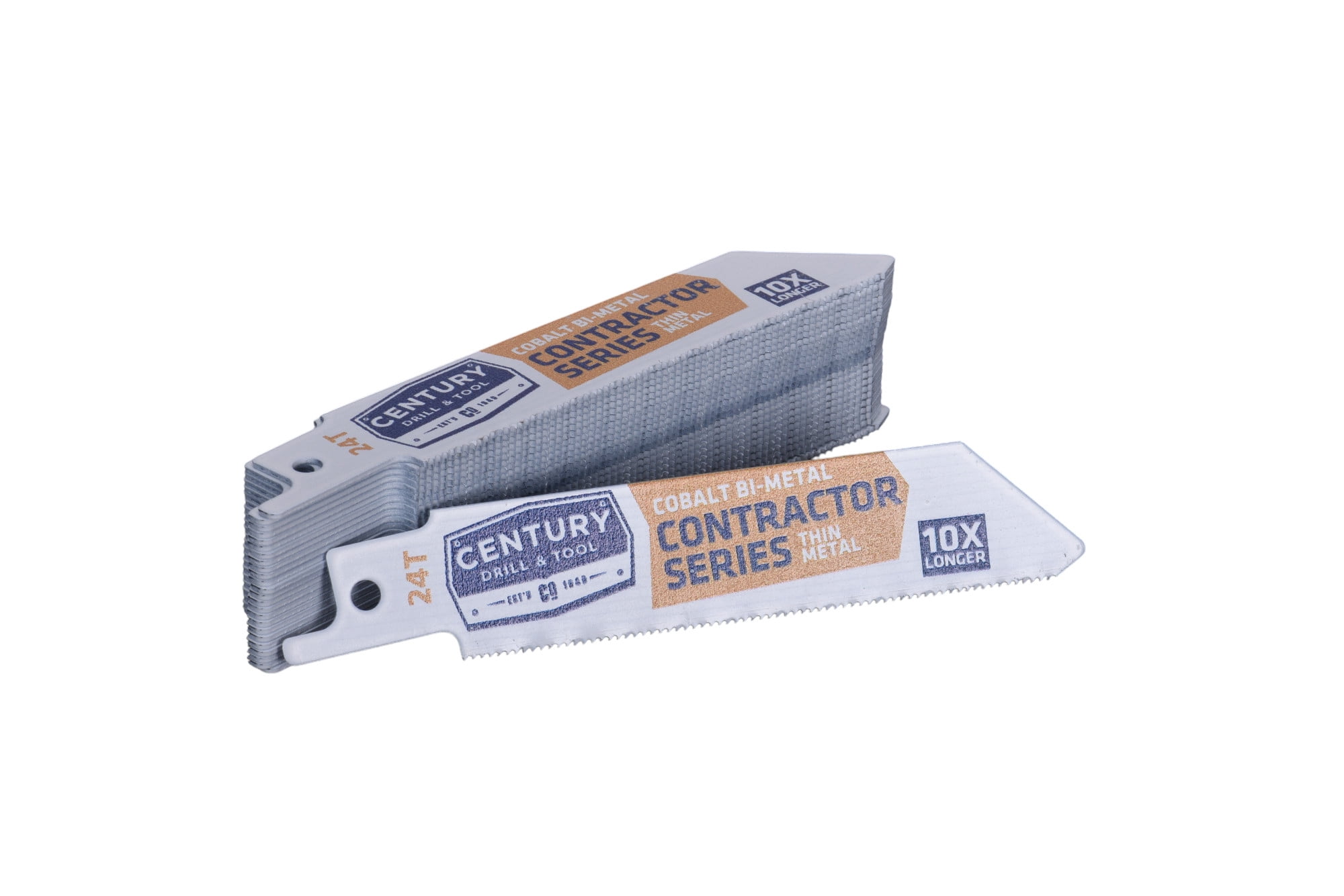 Century Drill & Tool 07724 6" Contractor Series Bi-Metal Reciprocating Saw Blade, 24T, 25 Pack