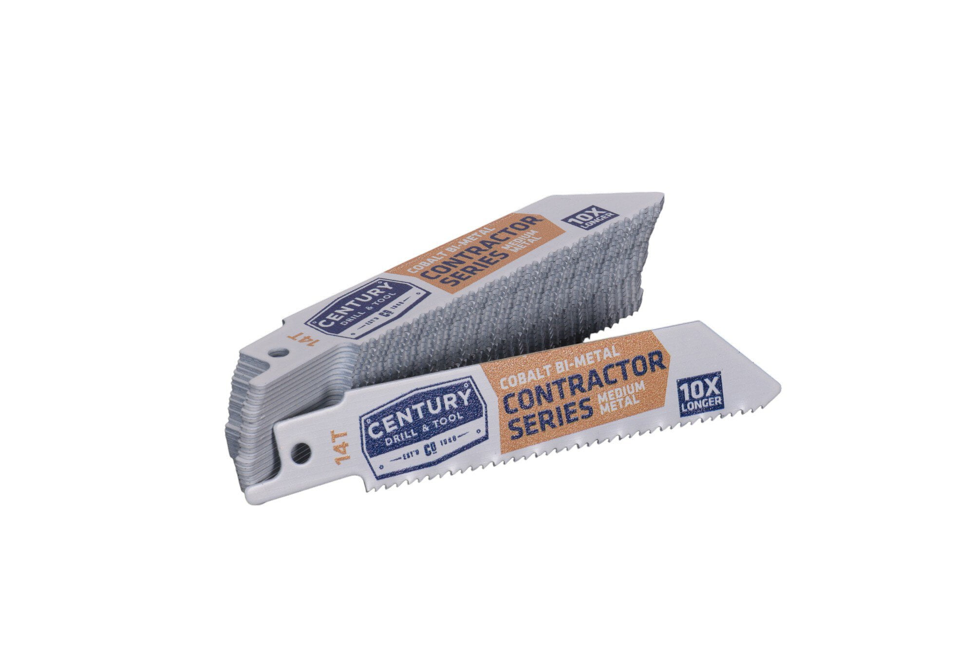 Century Drill & Tool 07701 4" Contractor Series Bi-Metal Reciprocating Saw Blade, 14T, 25 Pack