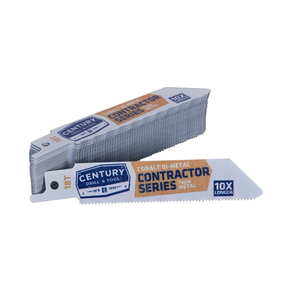 Century Drill & Tool 7703 4" Reciprocating Saw Blade, 18T, 25 Pack
