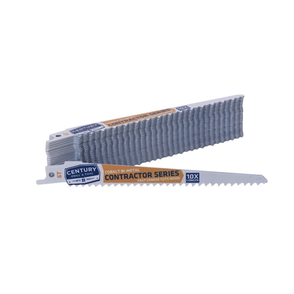 Century Drill & Tool 7706 4" Reciprocating Saw Blade, 6T, 25 Pack