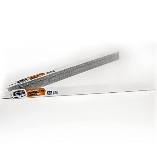 Century Drill & Tool 07717 12" Contractor Series Bi-Metal Reciprocating Saw Blade, 14T, 25 Pack