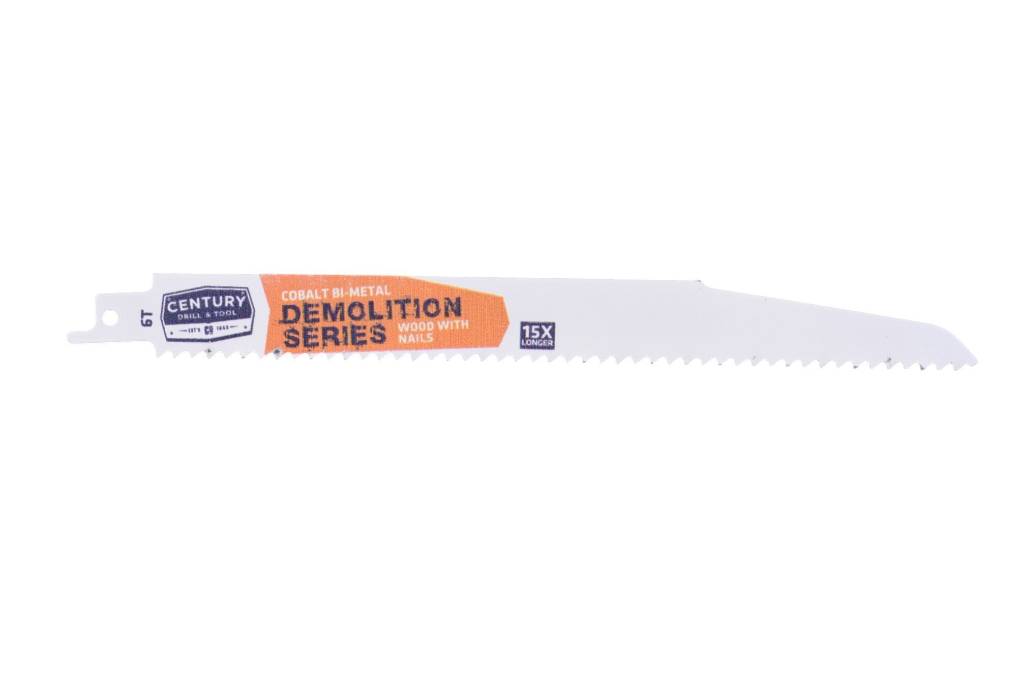 Century Drill & Tool 07786 9" Demolition Series Bi-Metal Reciprocating Saw Blade, 6T, 25 Pack