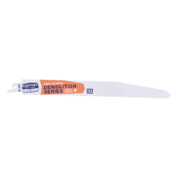 Century Drill & Tool 7788 9" Demolition Series Recip Saw Blade, 8/10T, 25