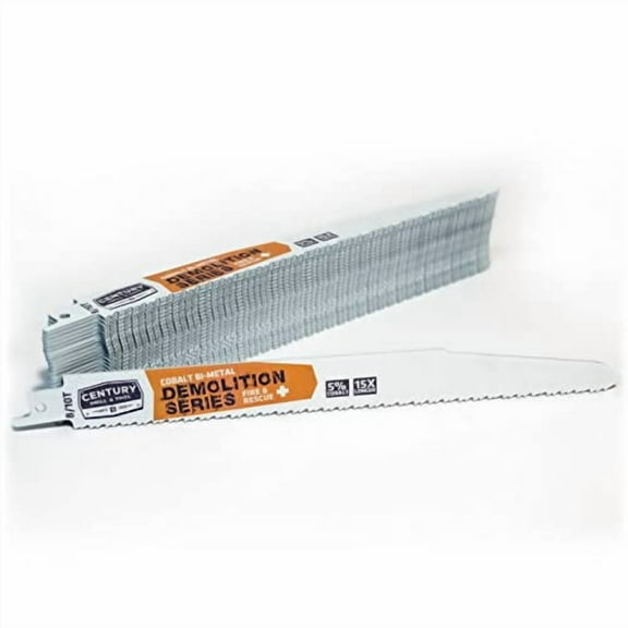Century Drill & Tool 07788 9" Demolition Series Bi-Metal Reciprocating Saw Blade, 8/10T, 25 Pack