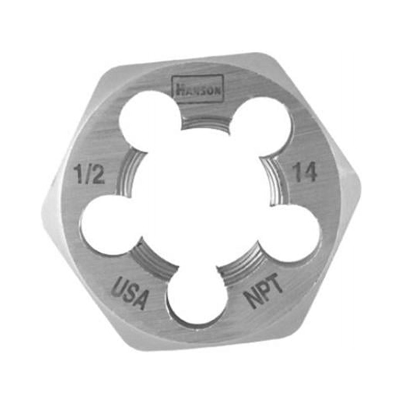 1/2-14 NPT Carbon Steel Re-Threading Pipe Die - Hexagonal Pipe Thread Repair Tool