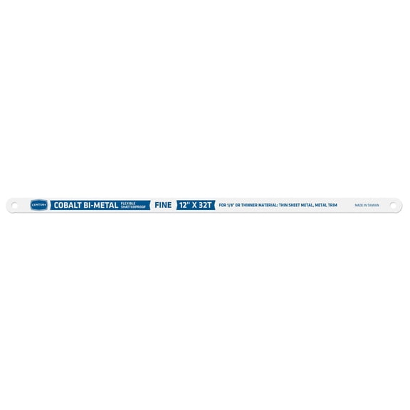 Century Drill & Tool 4432 Cobalt Bi-hard Hacksaw Blade, 12" by 32T