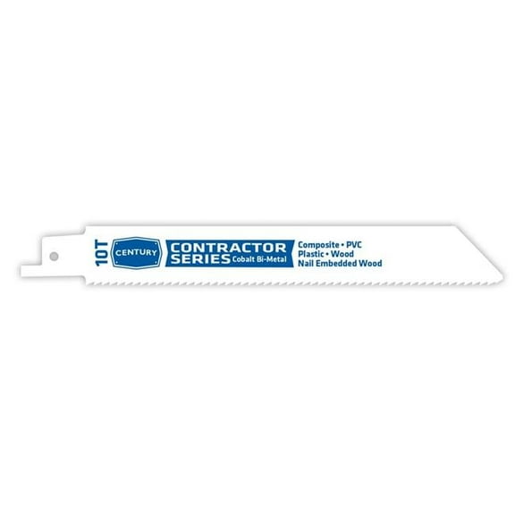 Century Drill & Tool 178361085 6 in. x 10T 07610 Bi-Metal Contractor Reciprocating Blade Card