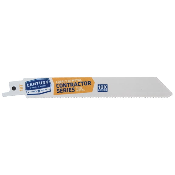Century Drill & Tool 7618 6" Contractor Series Reciprocating Saw Blade, 18T