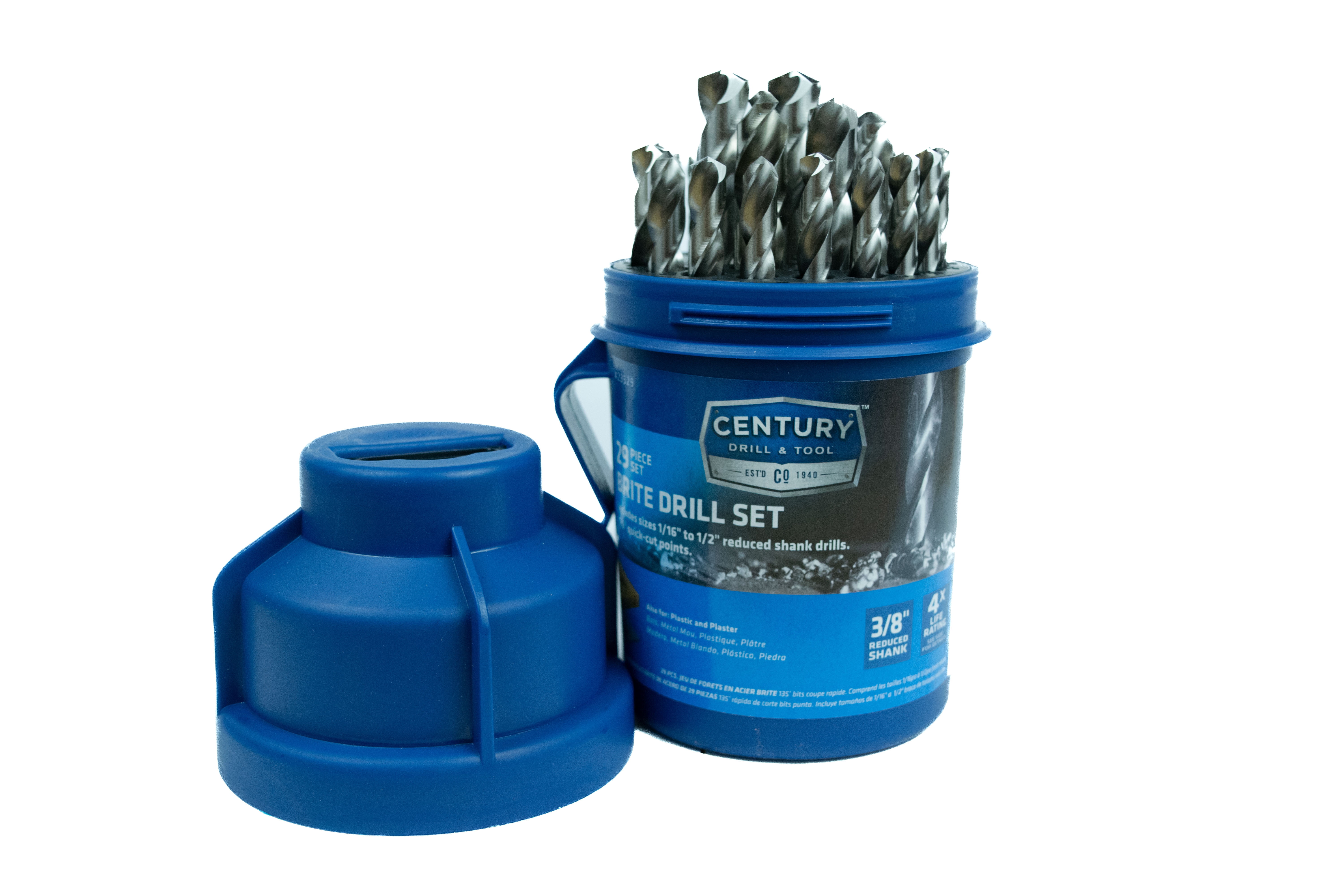 Century Drill & Tool 23529 Brite HSS Reduced Shank Drill Bit Set, 29 Piece