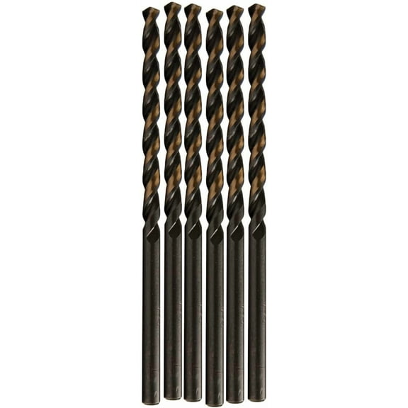 Century Drill & Tool 25109 Charger Parabolic Drill Bit, 9/64", 6-Pack, Made in The USA