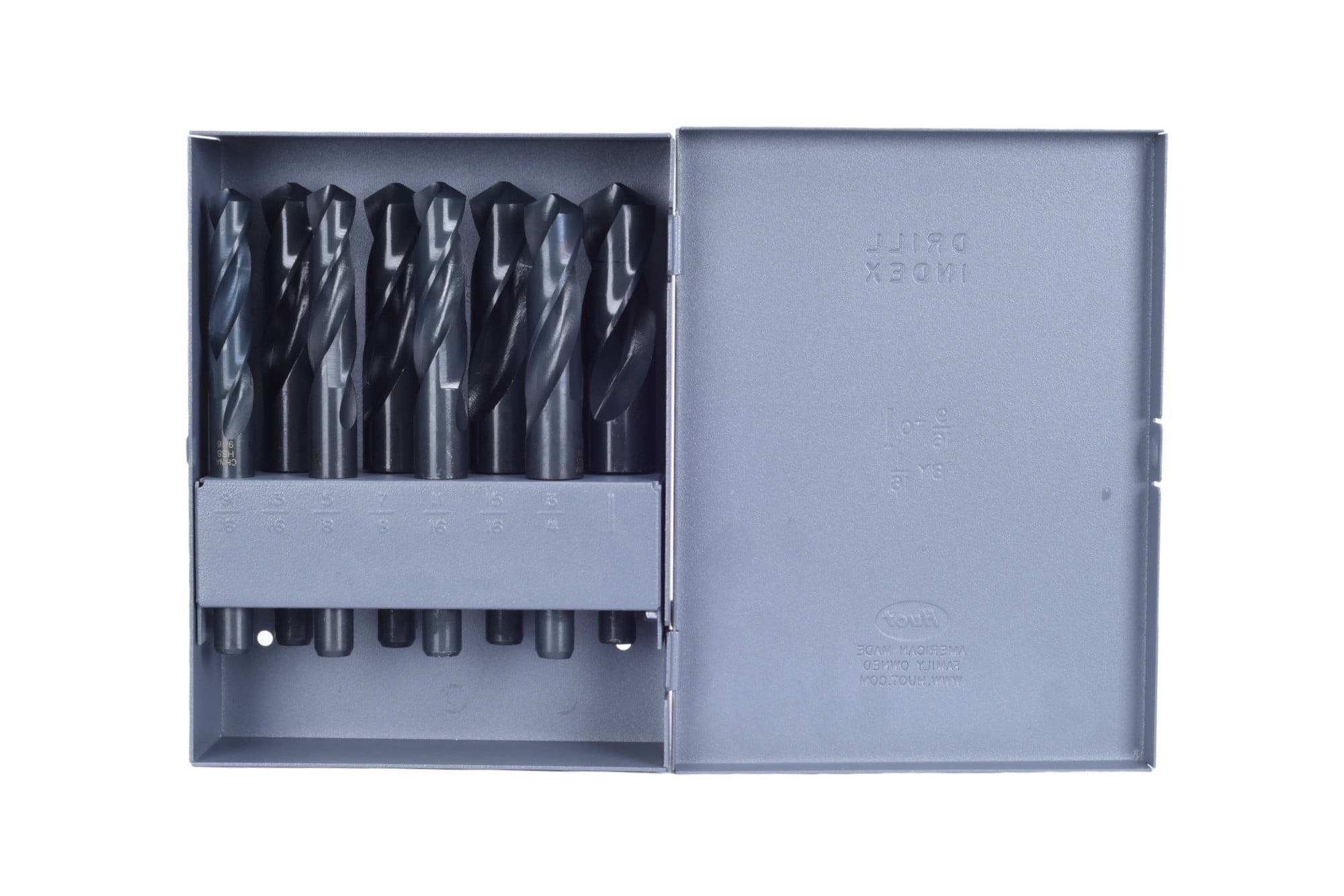 Century Drill & Tool 47408 Black Oxide S&D Drill Bit Set, 8 Piece ...