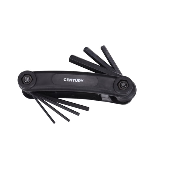 Century Drill & Tool 64306 Folding Metric Hex Key Set, 7 Piece