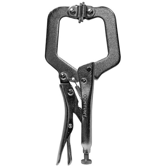 Century Drill & Tool 72599 9 in. Locking C-Clamp with Swivel Pads