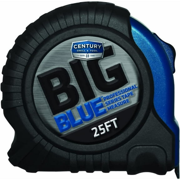 Century Drill & Tool 72825 Big Blue Tape Measure, 25 foot