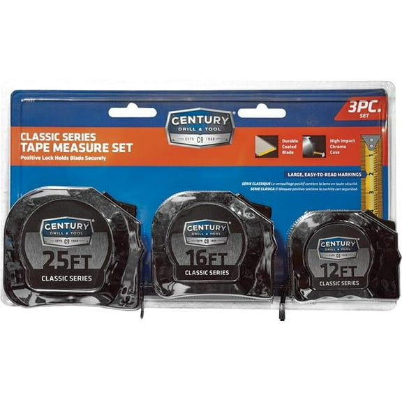 Century Drill & Tool 72893 Classic Tape Measure Set