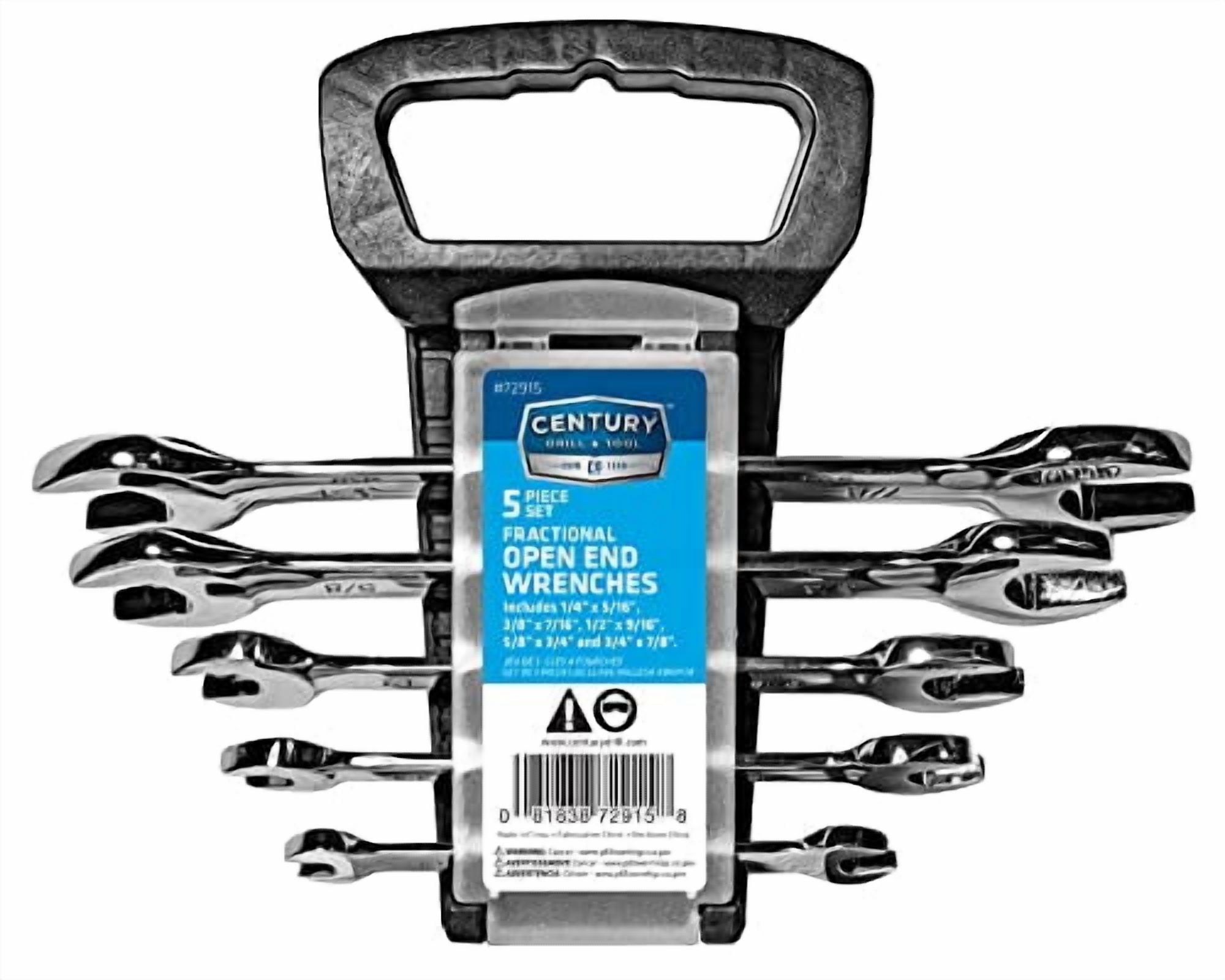Century Drill & Tool 72915 Open End Wrench Set, SAE