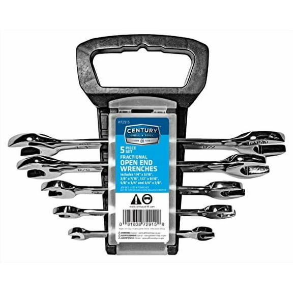Century Drill & Tool 72915 Open End Wrench Set, SAE