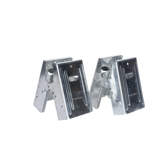 Century Drill & Tool 72990 2x4 Sawhorse Brackets, Set of 2, Galvanized, Compact Storage
