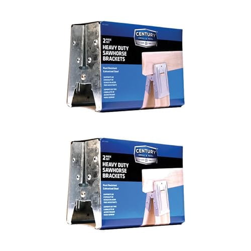 Century Drill & Tool 72994 2x4 Sawhorse Brackets, Set of 4, Galvanized