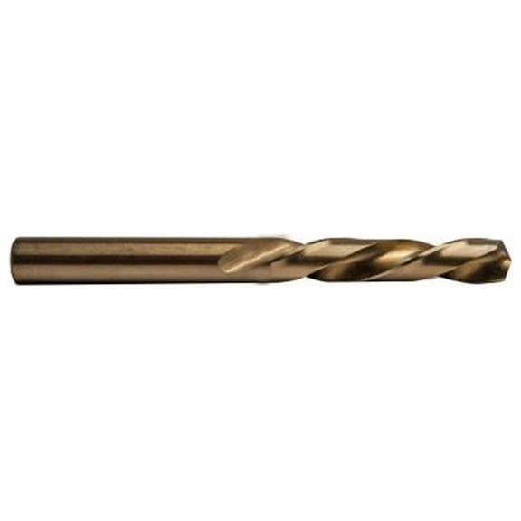 Century Drill & Tool 74126 Stub Drill Bit, Left Hand, Cobalt Steel, 13/32-In. - Quantity 3