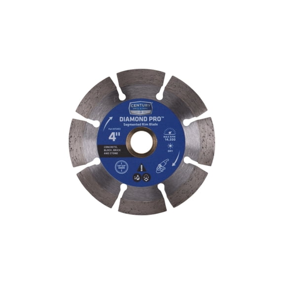 Century Drill & Tool 75453 Professional Segmented Rim Diamond Pro Saw Blade, 4"