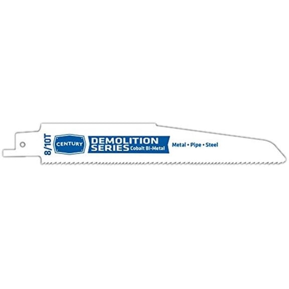 Century Drill & Tool 7605 6" Demolition Series Recip Saw Blade, 8/10T