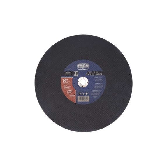 Century Drill & Tool 08720 14" x 18 x 20mm Metal Cutting Blade – Double Reinforced, High-Speed Saw Compatible, Cuts Ferrous & Non-Ferrous Metals, Heavy-Duty Durability