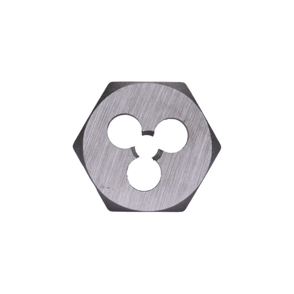 Century Drill & Tool, 95608, 6.0X1.00 , Hex Die, Precision Cut External Threads, High Carbon Alloy Steel