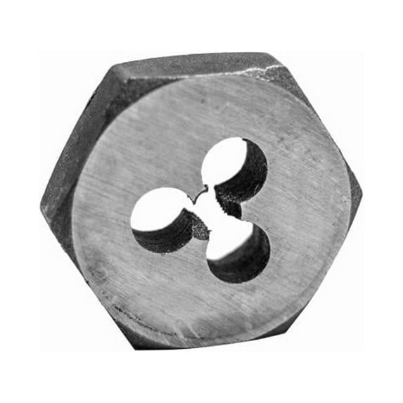 Century Drill & Tool 97603 Metric Hexagon Die, Carbon Steel, 3.0 x 0.60mm - Quantity 2