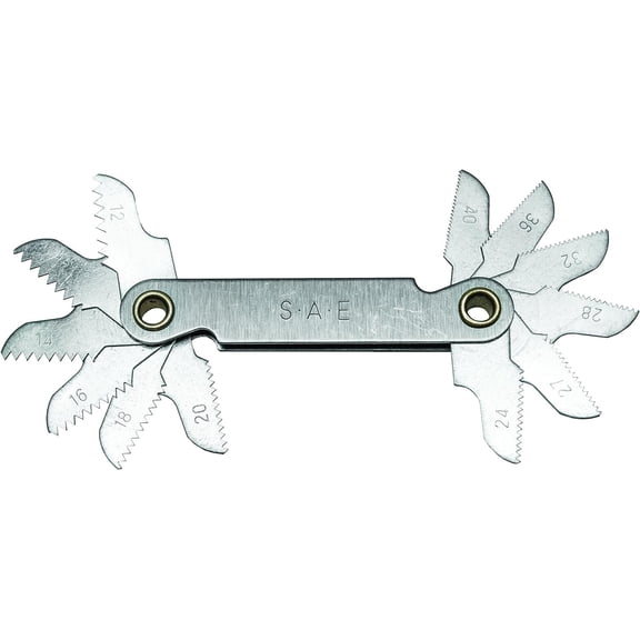 Century Drill & Tool 98401 Fractional Pitch Gauge, 12 to 40 Threads Per Inch