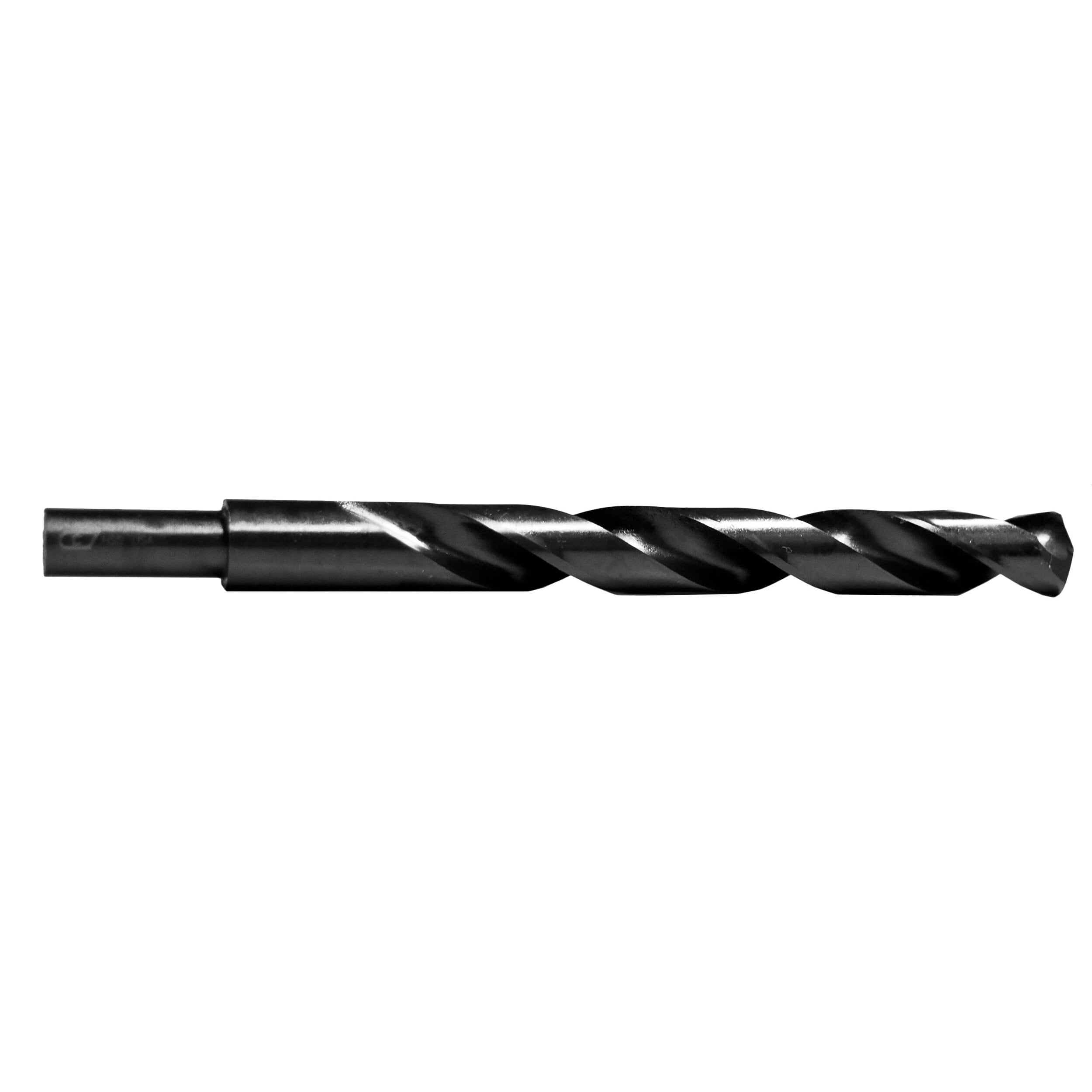 Century Drill & Tool 24731 Pro Grade Black Oxide Drill Bit, 31/64" Reduced Shank