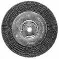 thumbnail image 1 of Century Drill & Tool 76868 8" Coarse Crimped Wide Face Bench Grinder Wire Wheel, 1/2"-5/8" Universal Arbor, 4,500 RPM – Ideal for Cleaning, 1 of 5