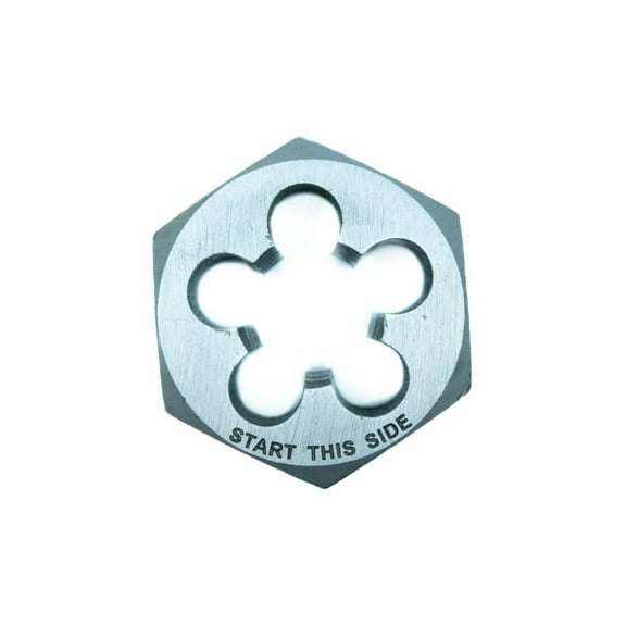 Century Drill & Tool, 98214, 5/8-18 NF, Hex Die, Precision Cut External Threads, High Carbon Alloy Steel