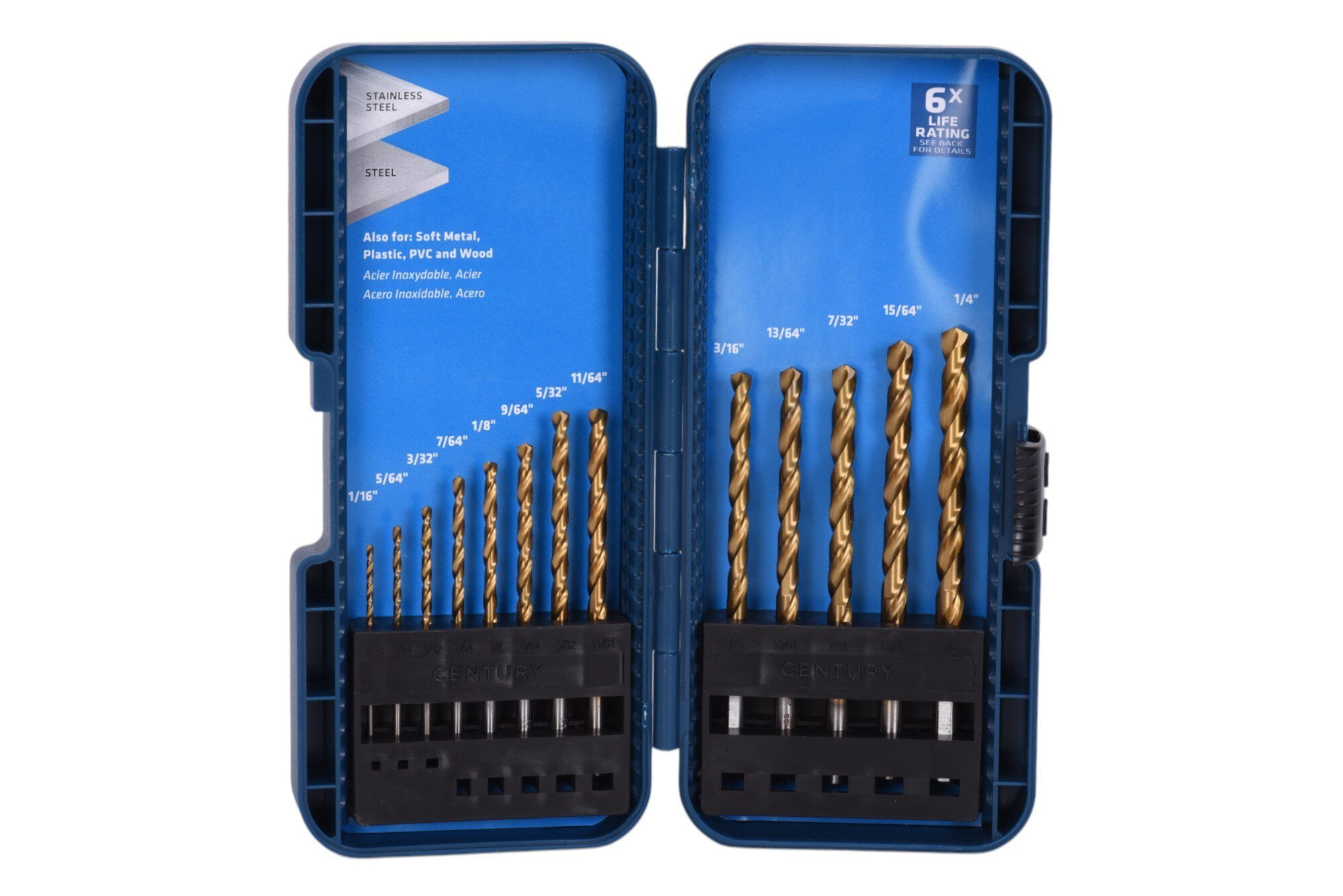 Century Drill & Too 88439 Titanium Drill Bit Set, 13-Piece